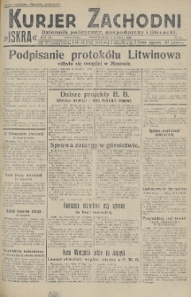 Kurjer Zachodni Iskra : dziennik polityczny, gospodarczy i literacki. R.20, 1929, nr 41
