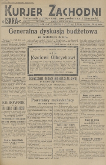 Kurjer Zachodni Iskra : dziennik polityczny, gospodarczy i literacki. R.20, 1929, nr 64