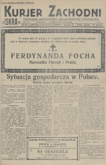 Kurjer Zachodni Iskra : dziennik polityczny, gospodarczy i literacki. R.20, 1929, nr 81