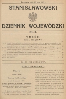 Stanisławowski Dziennik Wojewódzki. 1933, nr 8