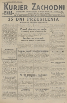 Kurjer Zachodni Iskra : dziennik polityczny, gospodarczy i literacki. R.20, 1929, nr 98