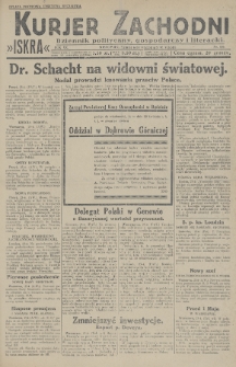 Kurjer Zachodni Iskra : dziennik polityczny, gospodarczy i literacki. R.20, 1929, nr 110
