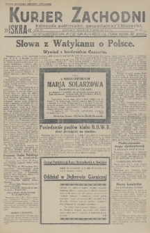 Kurjer Zachodni Iskra : dziennik polityczny, gospodarczy i literacki. R.20, 1929, nr 111