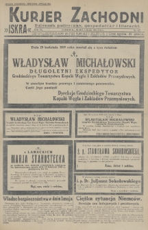 Kurjer Zachodni Iskra : dziennik polityczny, gospodarczy i literacki. R.20, 1929, nr 117