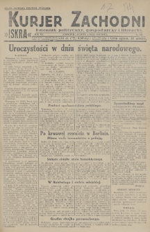 Kurjer Zachodni Iskra : dziennik polityczny, gospodarczy i literacki. R.20, 1929, nr 120