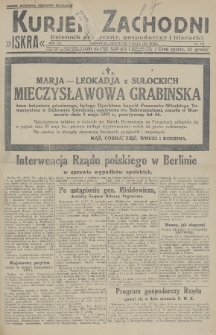 Kurjer Zachodni Iskra : dziennik polityczny, gospodarczy i literacki. R.20, 1929, nr 125