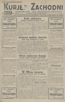 Kurjer Zachodni Iskra : dziennik polityczny, gospodarczy i literacki. R.20, 1929, nr 126