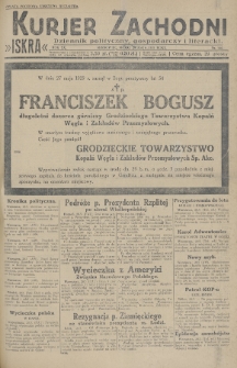 Kurjer Zachodni Iskra : dziennik polityczny, gospodarczy i literacki. R.20, 1929, nr 144