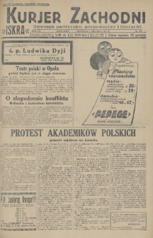Kurjer Zachodni Iskra : dziennik polityczny, gospodarczy i literacki. R.20, 1929, nr 155