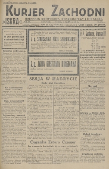 Kurjer Zachodni Iskra : dziennik polityczny, gospodarczy i literacki. R.20, 1929, nr 157