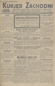 Kurjer Zachodni Iskra : dziennik polityczny, gospodarczy i literacki. R.20, 1929, nr 158