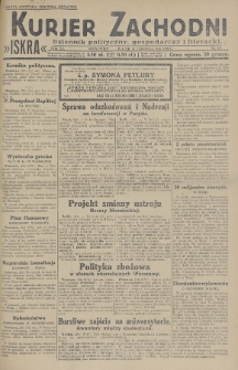 Kurjer Zachodni Iskra : dziennik polityczny, gospodarczy i literacki. R.20, 1929, nr 167
