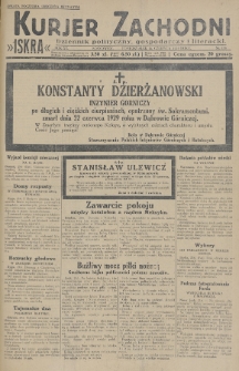 Kurjer Zachodni Iskra : dziennik polityczny, gospodarczy i literacki. R.20, 1929, nr 170