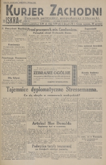 Kurjer Zachodni Iskra : dziennik polityczny, gospodarczy i literacki. R.20, 1929, nr 171