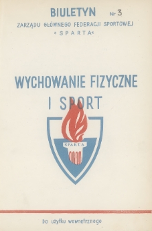 Biuletyn Informacyjny Federacji Sportowej „Sparta”. 1960, nr 3