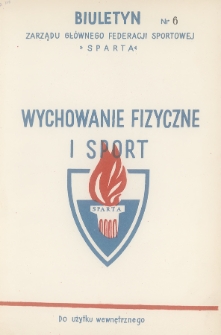 Biuletyn Informacyjny Federacji Sportowej „Sparta”. 1960, nr 6
