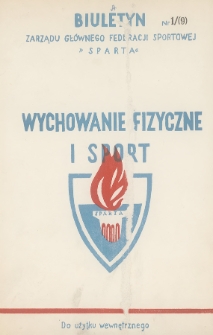 Biuletyn Informacyjny Federacji Sportowej „Sparta”. 1961, nr 1