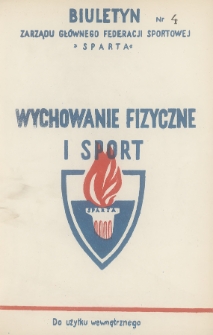 Biuletyn Informacyjny Federacji Sportowej „Sparta”. 1961, nr 4