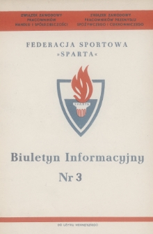 Biuletyn Informacyjny Federacji Sportowej „Sparta”. 1964, nr 3