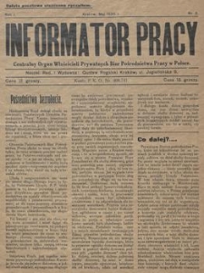 Informator Pracy : centralny organ Właścicieli Prywatnych Biur Pośrednictwa Pracy w Polsce. 1930, nr 2