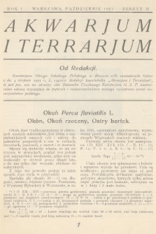 Akwarjum i Terrarjum. R.1, 1925, Zeszyt 2