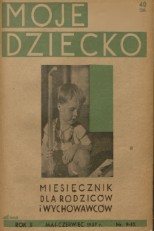 Moje Dziecko : miesięcznik dla rodziców i wychowawców. R.2, 1937, nr 9-10