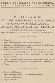 Szkoła Dokształcająca Zawodowa. R.2, 1934/1935, nr 4
