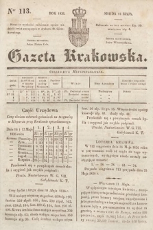 Gazeta Krakowska. 1836, nr 113
