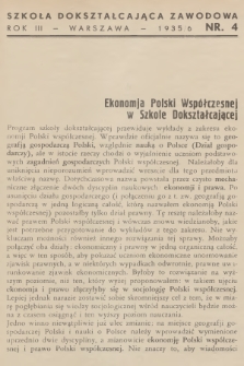 Szkoła Dokształcająca Zawodowa. R.3, 1935/1936, nr 4