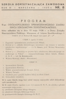 Szkoła Dokształcająca Zawodowa. R.3, 1935/1936, nr 8