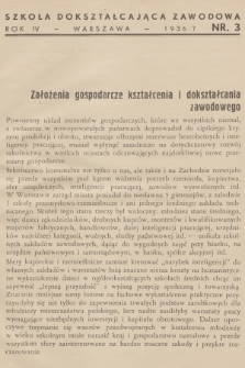Szkoła Dokształcająca Zawodowa. R.4, 1936/1937, nr 3