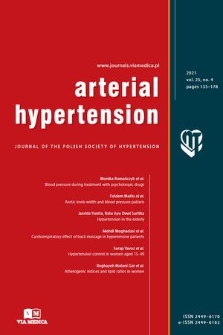 Arterial Hypertension : journal of the Polish Society of Hypertension. Vol. 25, 2021, no. 4