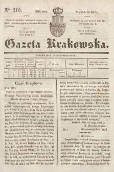 Gazeta Krakowska. 1836, nr 115