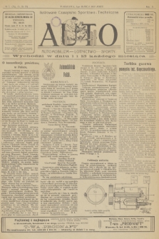 Auto : ilustrowane czasopismo sportowo-techniczne : automobilizm - lotnictwo - sporty. R.2, 1923, № 5