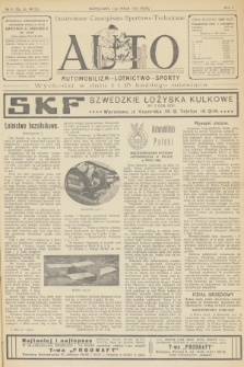 Auto : ilustrowane czasopismo sportowo-techniczne : automobilizm - lotnictwo - sporty. R.2, 1923, № 9