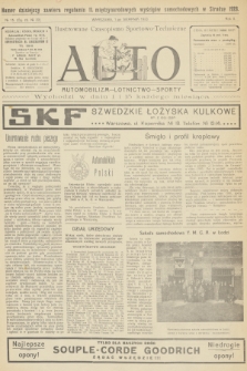 Auto : ilustrowane czasopismo sportowo-techniczne : automobilizm - lotnictwo - sporty. R.2, 1923, № 15