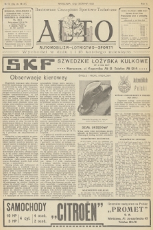 Auto : ilustrowane czasopismo sportowo-techniczne : automobilizm - lotnictwo - sporty. R.2, 1923, № 16