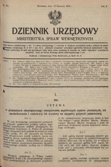 Dziennik Urzędowy Ministerstwa Spraw Wewnętrznych. 1919, nr 23