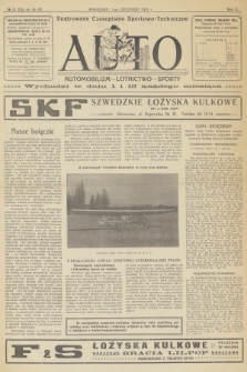 Auto : ilustrowane czasopismo sportowo-techniczne : automobilizm - lotnictwo - sporty. R.2, 1923, № 21