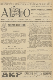 Auto : ilustrowane czasopismo sportowo-techniczne : organ Automobilklubu Polski : automobilizm - lotnictwo - sporty. R.3, 1924, № 9