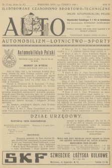 Auto : ilustrowane czasopismo sportowo-techniczne : organ Automobilklubu Polski : automobilizm - lotnictwo - sporty. R.3, 1924, № 11