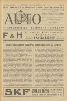 Auto : ilustrowane czasopismo sportowo-techniczne : organ Automobilklubu Polski : automobilizm - lotnictwo - sporty. R.3, 1924, № 18