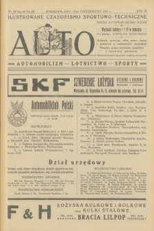 Auto : ilustrowane czasopismo sportowo-techniczne : organ Automobilklubu Polski : automobilizm - lotnictwo - sporty. R.3, 1924, № 20