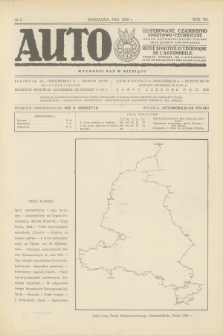 Auto : ilustrowane czasopismo sportowo-techniczne : organ Automobilklubu Polski oraz klubów afiljowanych = revue sportive et technique de l' automobile : organe officiel de l'Automobile-Club de Pologne et des clubs afiliés;. R.7, 1928, № 5