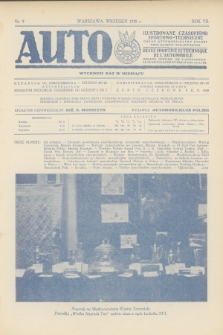 Auto : ilustrowane czasopismo sportowo-techniczne : organ Automobilklubu Polski oraz klubów afiljowanych = revue sportive et technique de l' automobile : organe officiel de l'Automobile-Club de Pologne et des clubs afiliés;. R.7, 1928, № 9