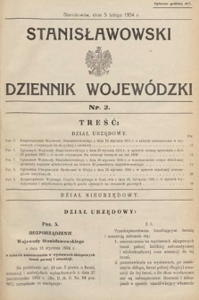 Stanisławowski Dziennik Wojewódzki. 1934, nr 2