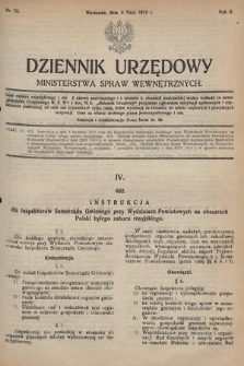 Dziennik Urzędowy Ministerstwa Spraw Wewnętrznych. 1919, nr 32