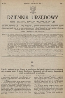 Dziennik Urzędowy Ministerstwa Spraw Wewnętrznych. 1919, nr 33