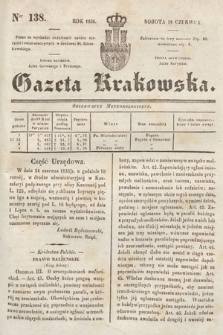Gazeta Krakowska. 1836, nr 138