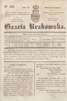 Gazeta Krakowska. 1836, nr 141